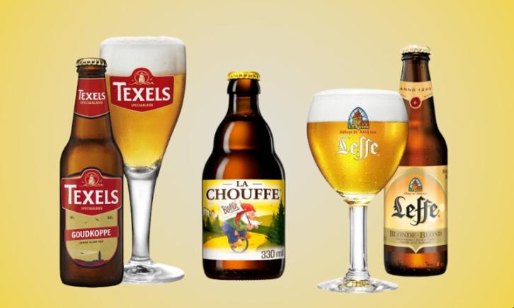 Blond bier Drie blonde bieren naast elkaar